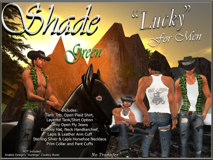 !SHADE! "Lucky" For Men Green