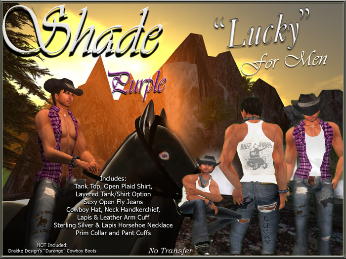 !SHADE! "Lucky" For Men Purple