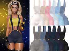 Banana Overalls 2.0 [FATPACK] - Maitreya Lara • LaraX • Petite • PetiteX • Legacy • Reborn