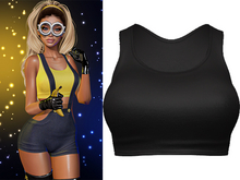Banana Tank 2.0 [Black] - Maitreya Lara • LaraX • Petite • PetiteX • Legacy • Reborn Tops