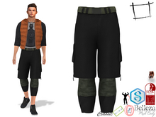 Men's Black Short Cargo Pants With Leggings Under Belleza Jake, Signature Gianni, Ocacin Gamit, Onupup, Legacy Male