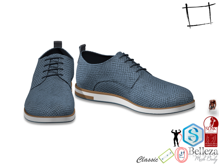 Men's Blu Lace-Up Leather Mens Shoes Slink Male, Belleza Jake, Signature Gianni, Onupup, Ocacin Gamit, Legacy Male