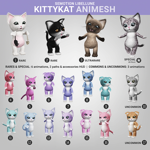 SEmotion Libellune Kittykat Animesh #1 RARE