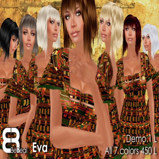 BeReal Eva Hair Pack *99 L$ SALE*