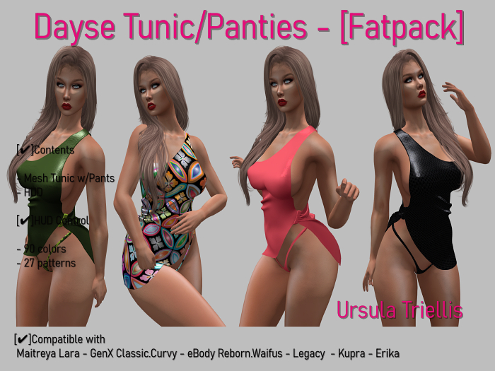 7041 Dayse Tunic/Thong Colors - [Fatpac