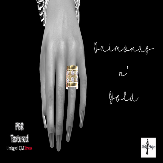 Demo_Diamonds n' Gold ring (unrigged)
