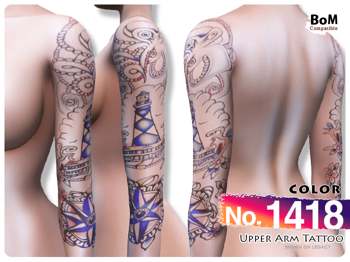(Upper Arm Tattoo) No.1418 Color