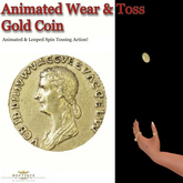 Animated Wear & Toss GOLD COIN - BOXED (add)