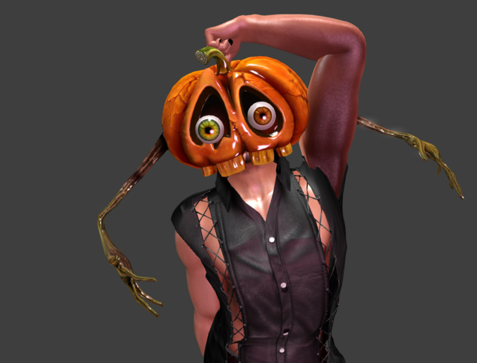 Head Halloween Pumpkin + Dance