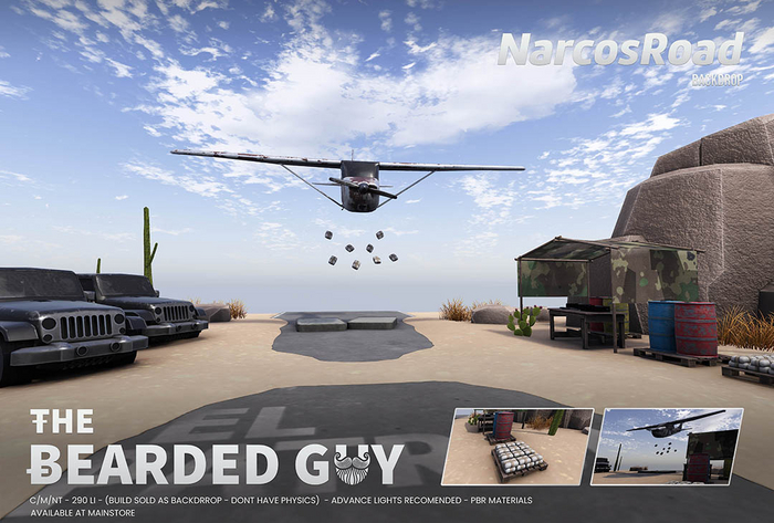 Narcos Road Backdrop PBR - The Bearded Guy