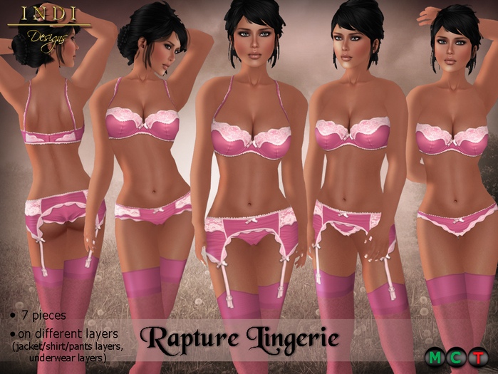 INDI Designs - Rapture Lingerie Pink