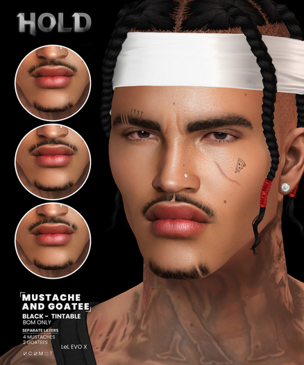 HOLD - MUSTACHE AND GOATEE EVOX (BOM)