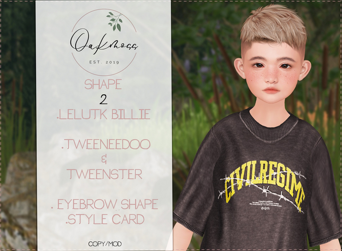 Oakmoss shapes ~ Billie - Shape 2