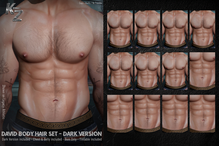 KARMAZZ David Body Hair Set - BOM - Dark Version