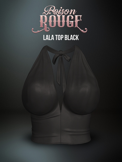 POISON ROUGE Lala Top Black 