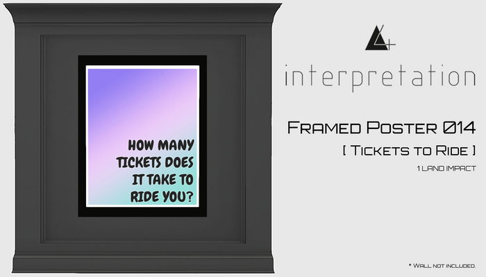 [U4I] Framed Poster 014 - Tickets to Ride