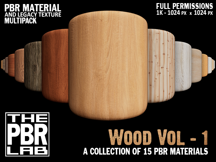 The PBR Lab - Wood Vol 1 Multipack - PBR Materials & 3D Textures