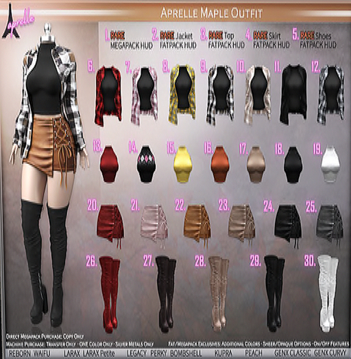 Aprelle Maple SET BLACK -  LEGACY/BOMBSHELL/PERKY