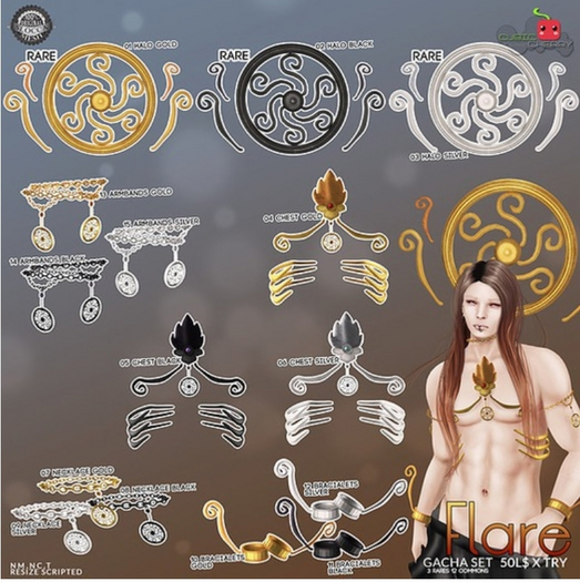 05 {Flare} chest black .::Cubic Cherry Kre-ations::.