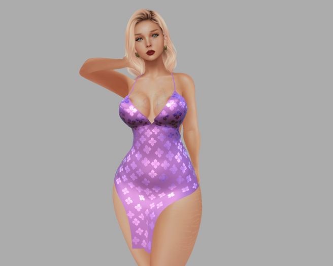 Pink Silken Camisk Dress Demo ~ LaraX