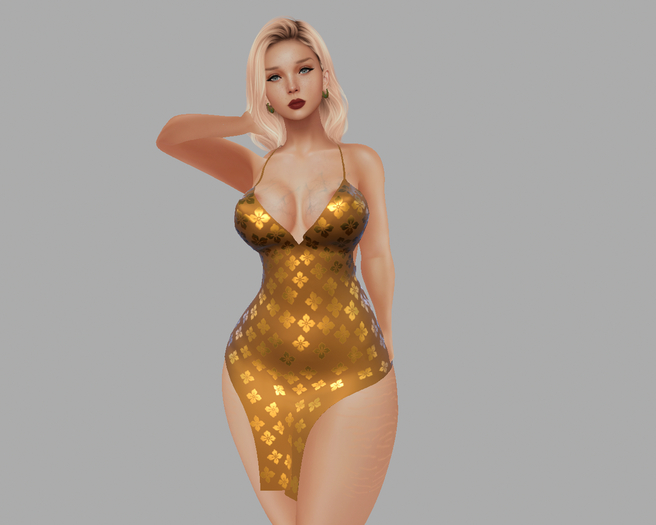 Orange Silken Camisk Dress ~ LaraX