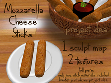 FULL PERM Mozzarella Cheese Stick Sculpt Map & Textures