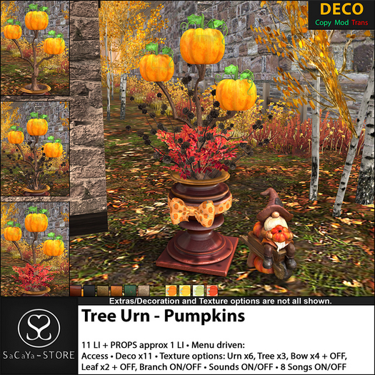 SaCaYa - Tree Urn - Pumpkins
