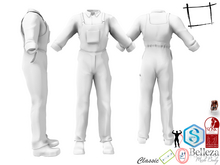 Janitor Mechanic Plummer Cleaner Gardener Farmer Work Romper Clothes Outfit Slink Male, Belleza Jake, Legacy Male