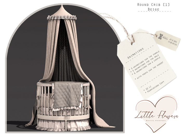 Round Crib [1] Beige ZOOBY