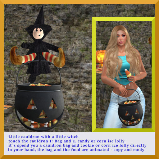 C.M.D. - Little witch with cauldron dispenserNEW