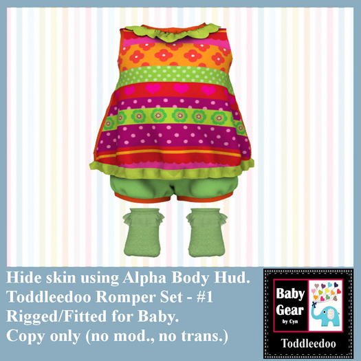 Toddleedoo Romper 1 Set (Boxed)