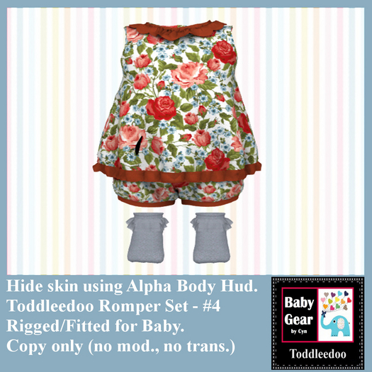 Toddleedoo Romper 4 Set (Boxed)