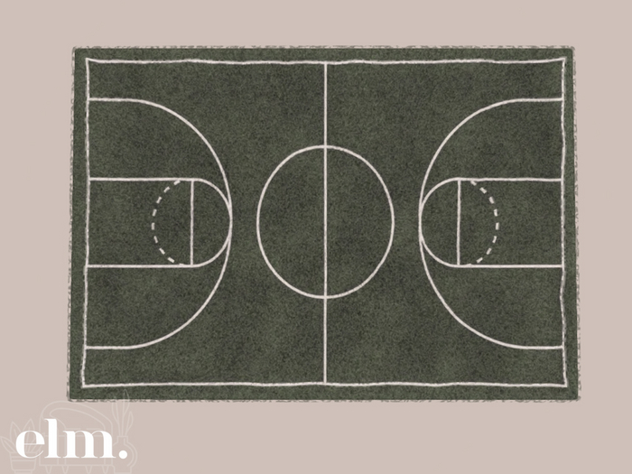 Elm. Sportsball Decor//Rug