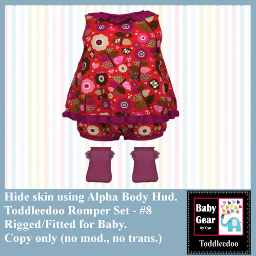 Toddleedoo Romper 8 Set (Boxed)