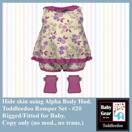 Toddleedoo Romper 20 Set (Boxed)