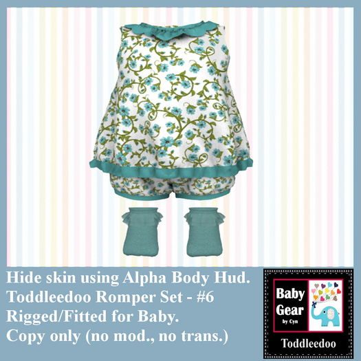 Toddleedoo Romper 6 Set (Boxed)