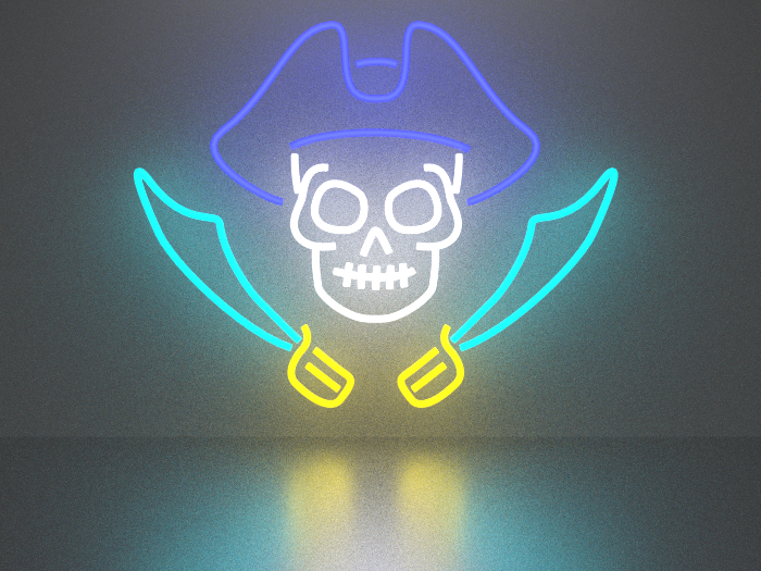 Pirate neon sign Full Permission