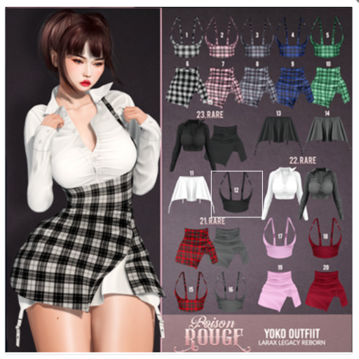 12. POISON ROUGE yokoTop Black LaraX