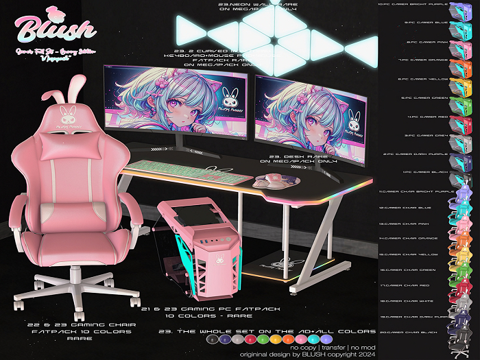 23. BLUSH - Gaming Full Set - Bunny Edition Megapack - RARE