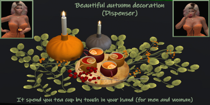C.M.D. - Beautiful Autumn Decor with tea Dispenser 2-24 VB