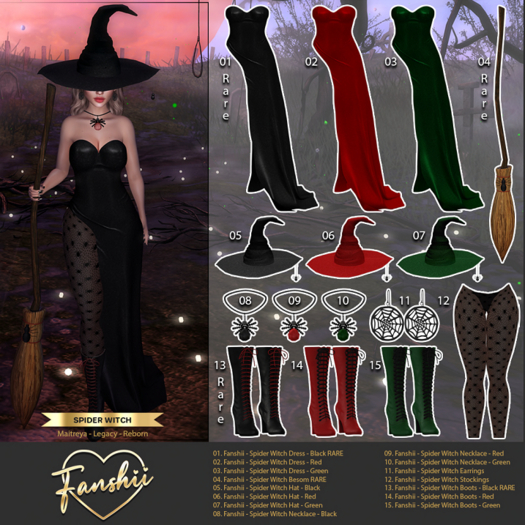 04. Spider Witch Besom RARE