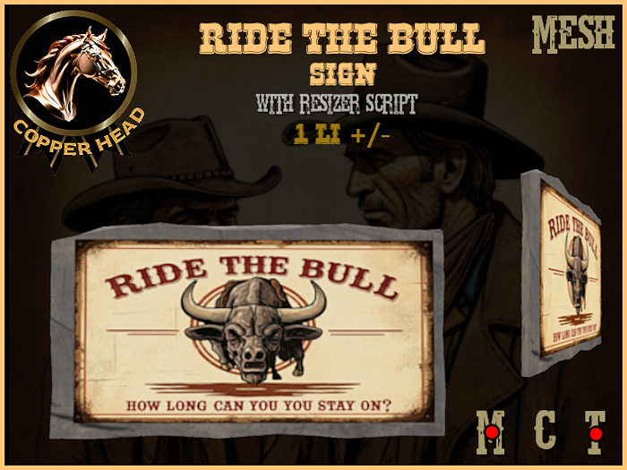 Ride The Bull Sign