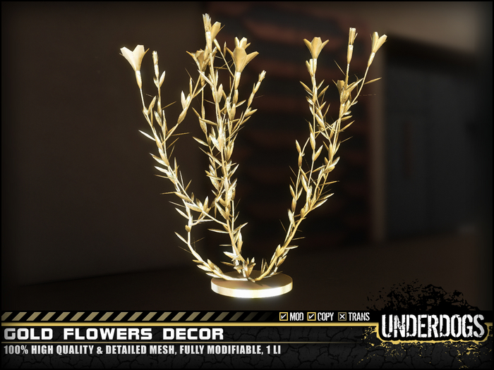 [UnderDogs] - Gold Flowers Decor - 1LI