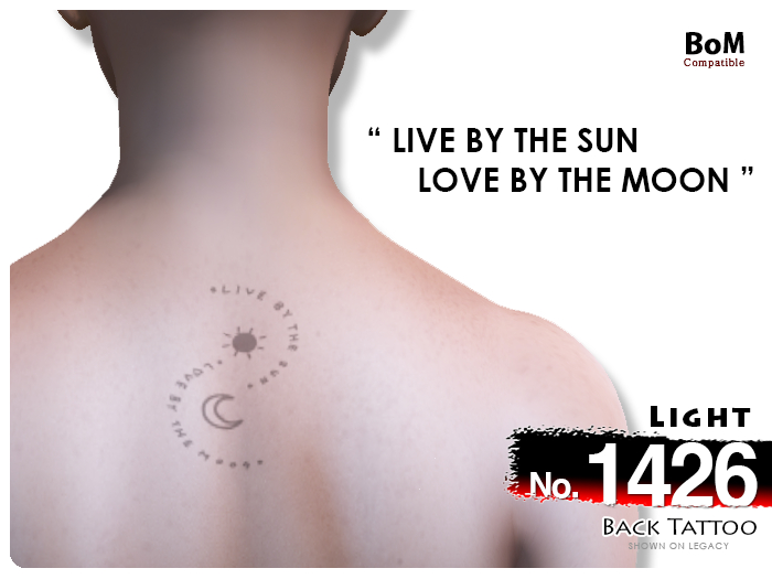 (Back Tattoo) No.1426 Light