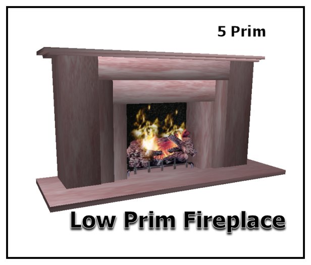 Rose Marble Fireplace Low Prim