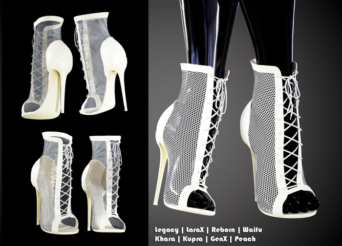 Zova Cream Mesh Boots