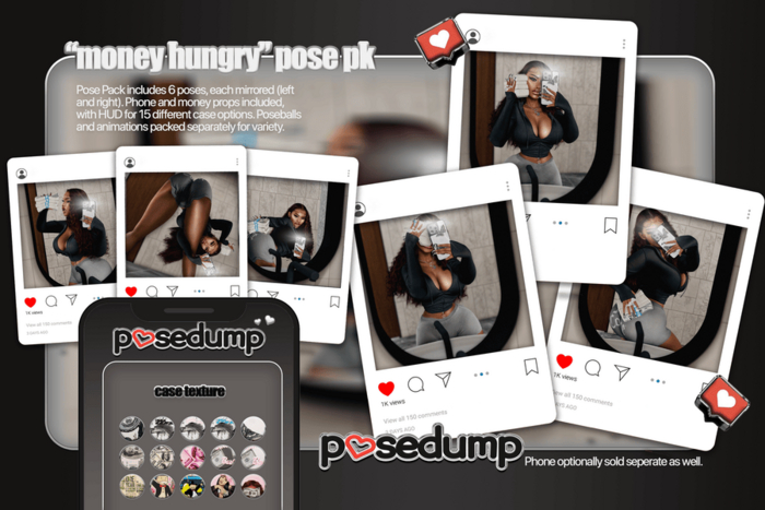 [posedump] "Money Hungry" Pose Pack