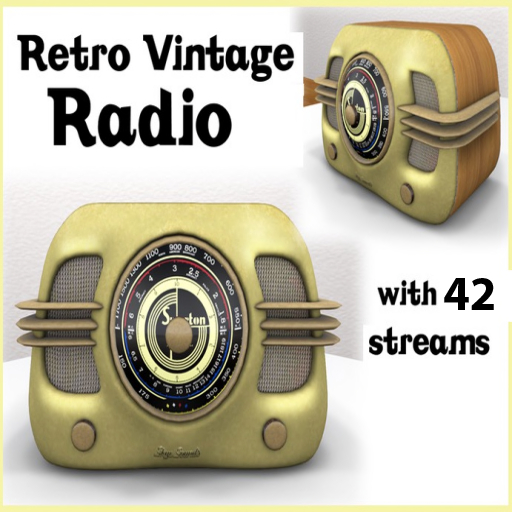 RETRO VINTAGE RADIO (YELLOW) - preloaded with 42 streams (COPIABLE/NO TRAN)