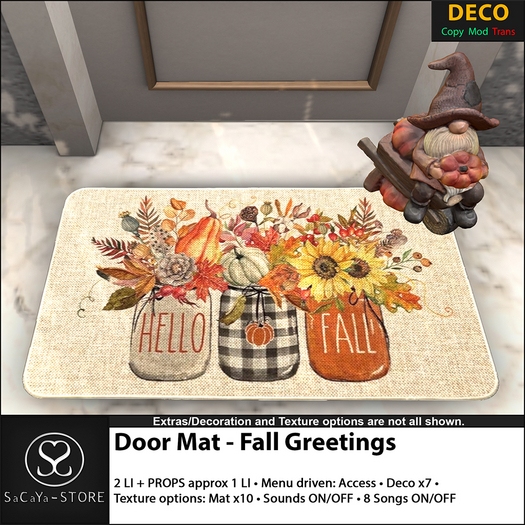 SaCaYa - Door Mat - Fall Greetings