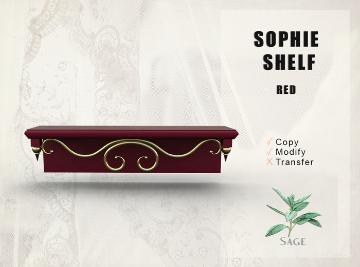 Sage - Sophie Shelf - Red